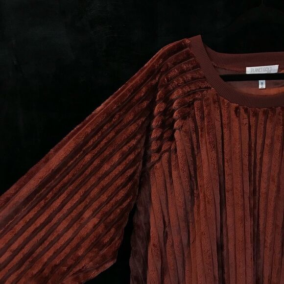 Nordstrom Planet Gold Luxurious Sweater, pull tie bottom to adjust length NWT 3X - Picture 6 of 11